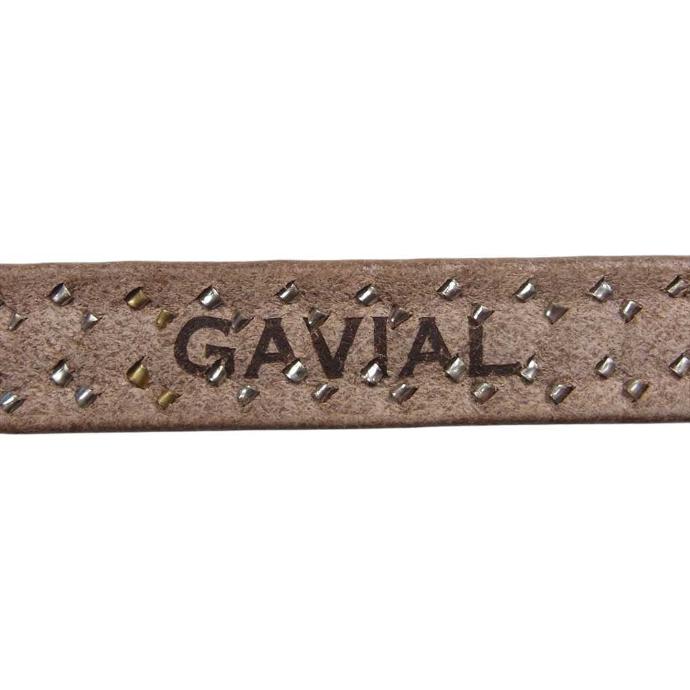 GAVIAL ガヴィル TWO LINE STUDS WRISTBAND ツーライン スタッズ リストバンド ブレスレット グリーン系【中古】