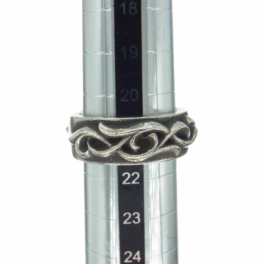 CHROME HEARTS クロムハーツ(原本無) DBL NARROW VINE BAND ダブルナロー ヴァイン バンド リング シルバー系 21号【中古】