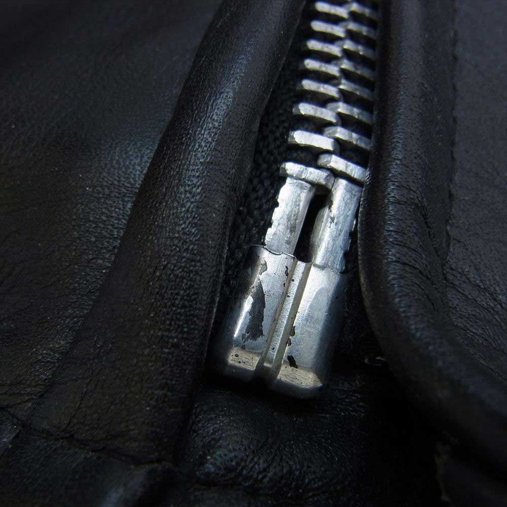 schott ショット 641HS 牛タグ 70s ライナー付き シングル ライダース レザー ジャケット ブラック系 38【中古】