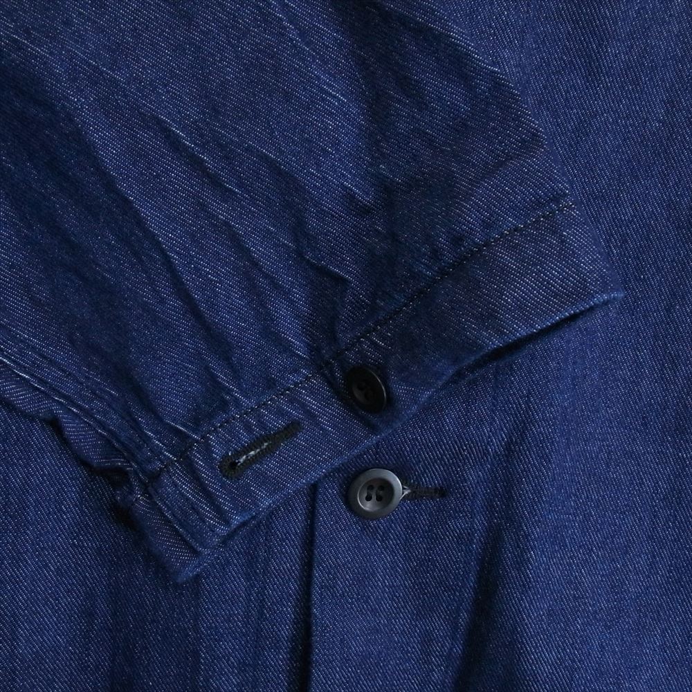 orSlow オアスロウ 03-8036-81 DENIM NO COLLAR COAT ノーカラーコート デニム フィッシュテイル モッズコート インディゴブルー系 1【中古】