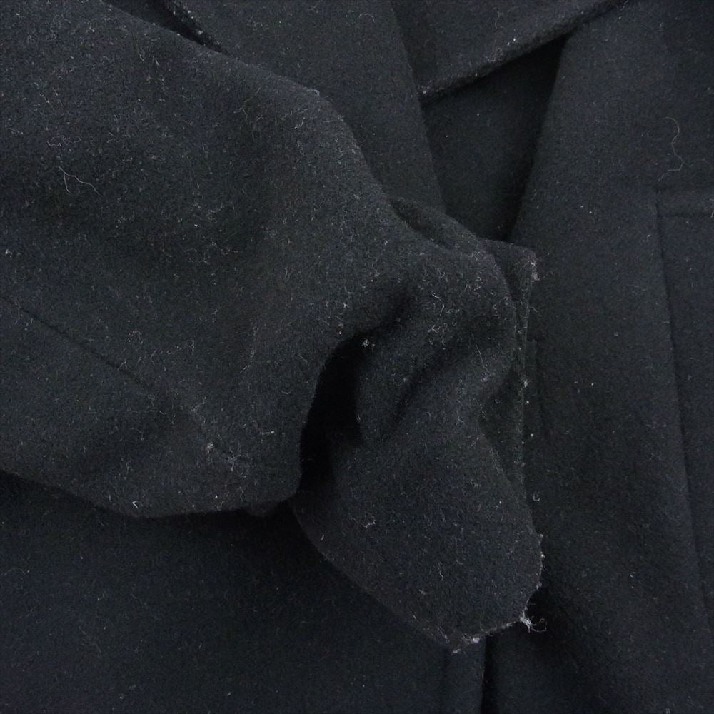 MAISON MARGIELA メゾンマルジェラ 51AW014641862 国内正規品 イタリア製 カットオフ ショート コート Pコート ブラック系 38【中古】