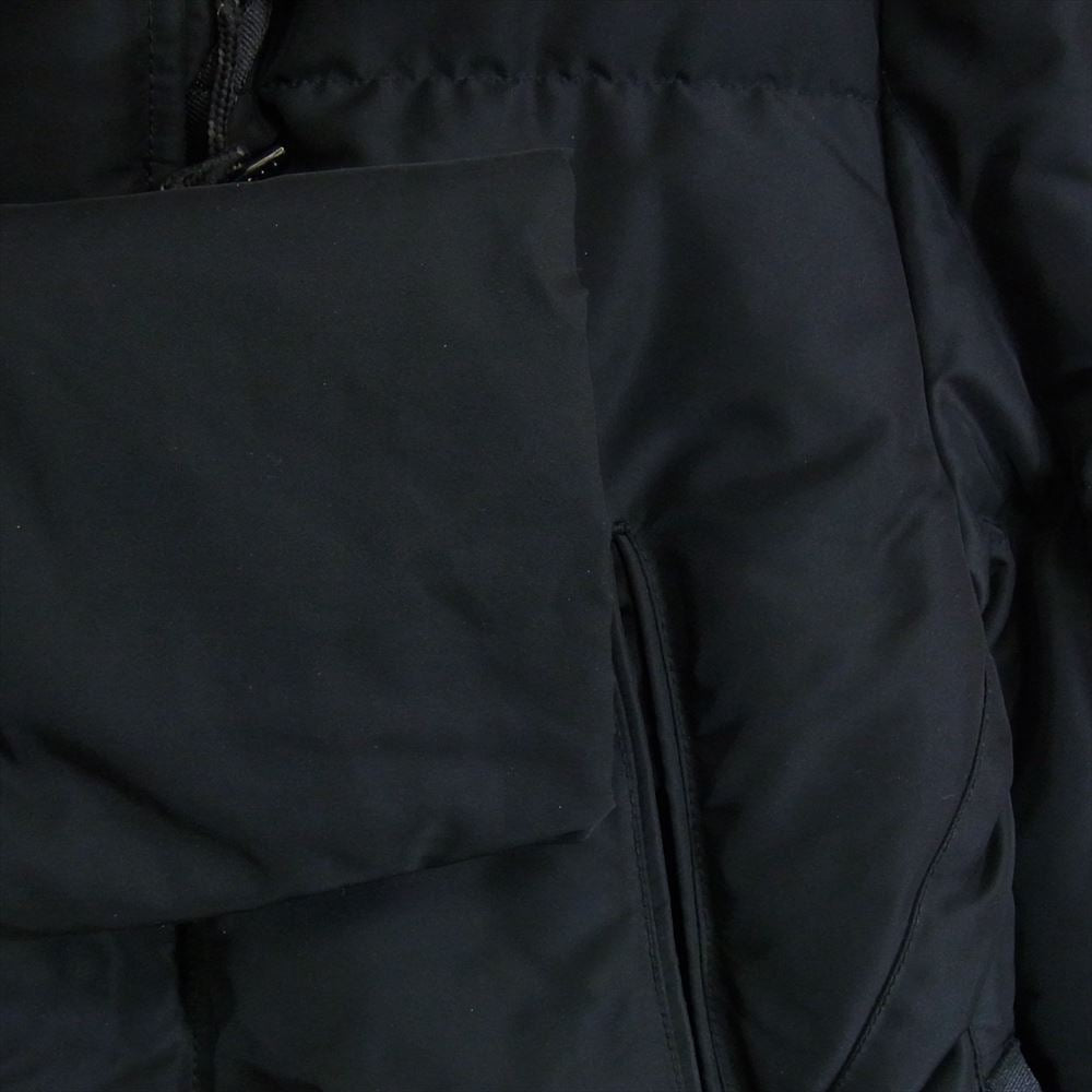 PEUTEREY ピューテリー ハリケーン ラビットファー×ベルト×フード付 ダウンコート ジャケット ブラック系 S【中古】