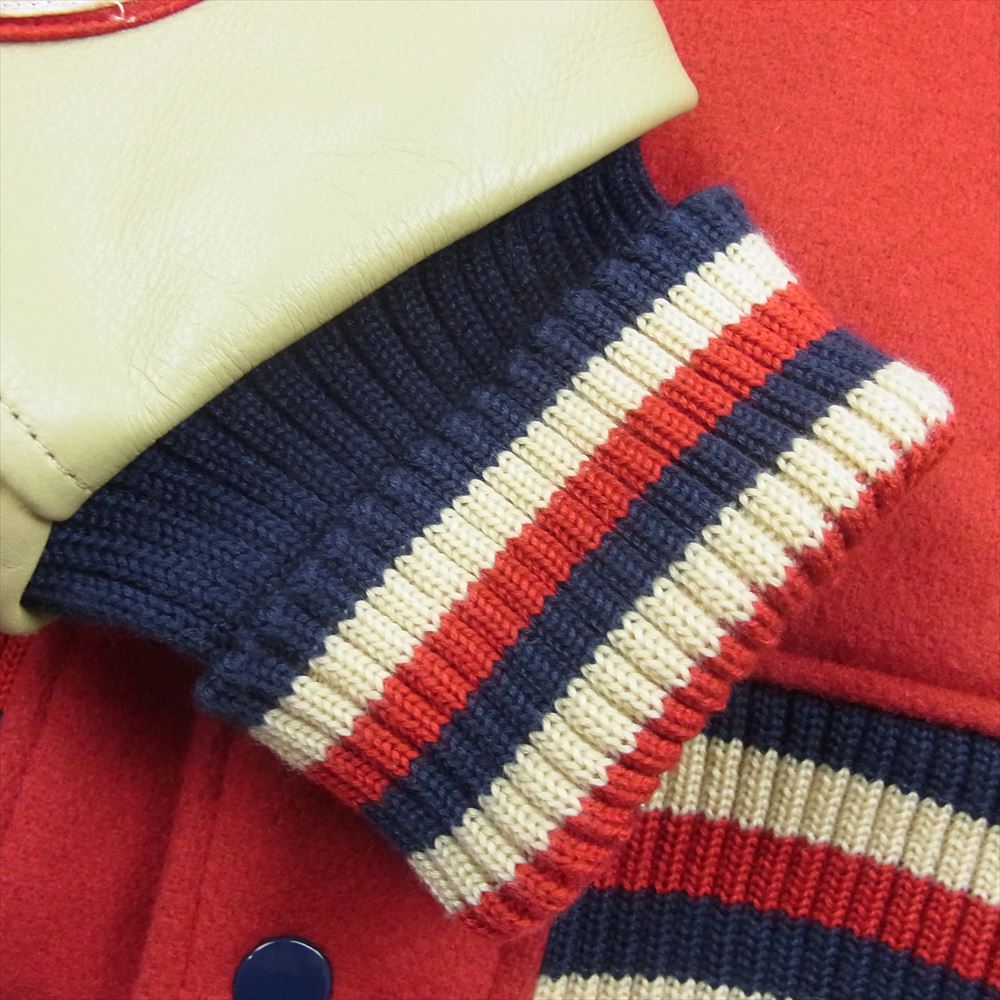 WHITESVILLE ホワイツビル WV10492/493 フルデコ スタジャン スタジアム アワード ジャケット 赤系 レッド系 40【中古】