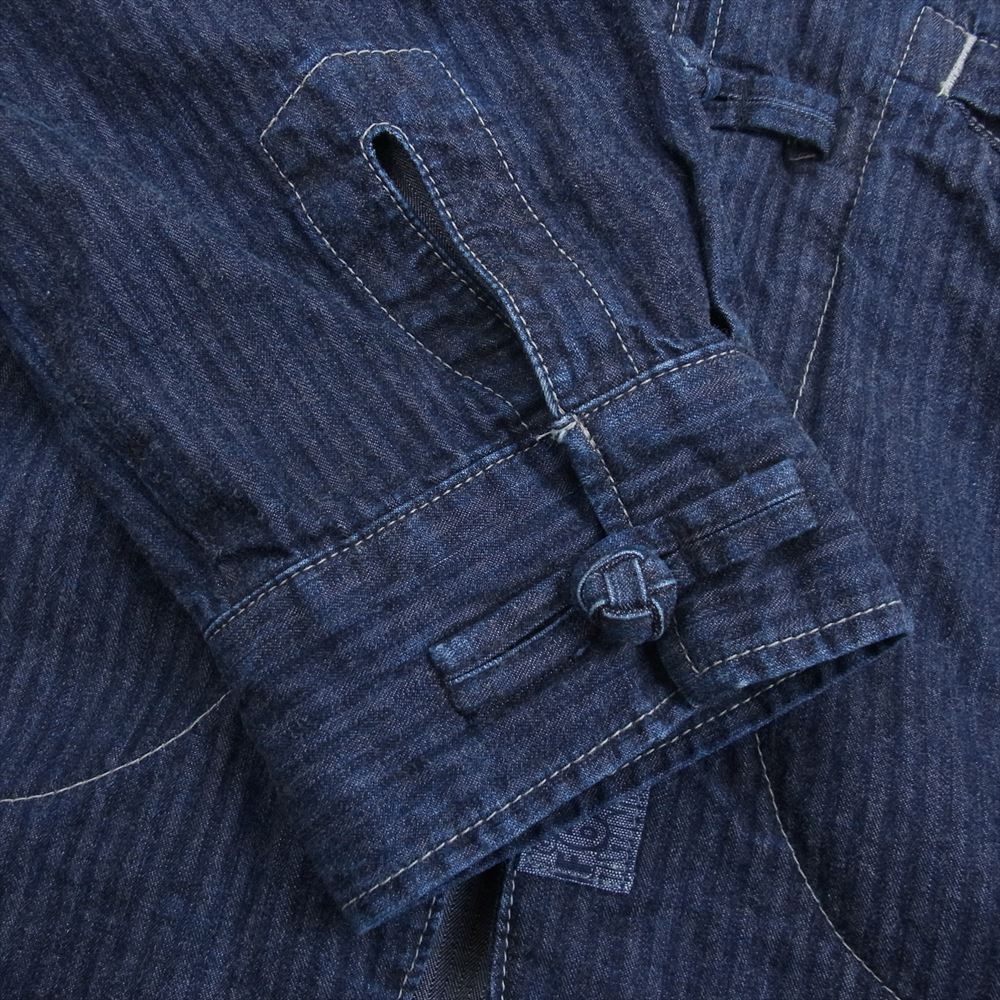 TENDERLOIN テンダーロイン 23SS DENIM HB F.C SHIRT JKT デニム ヘリンボーン チャイナ シャツ ジャケット インディゴブルー系 S【中古】
