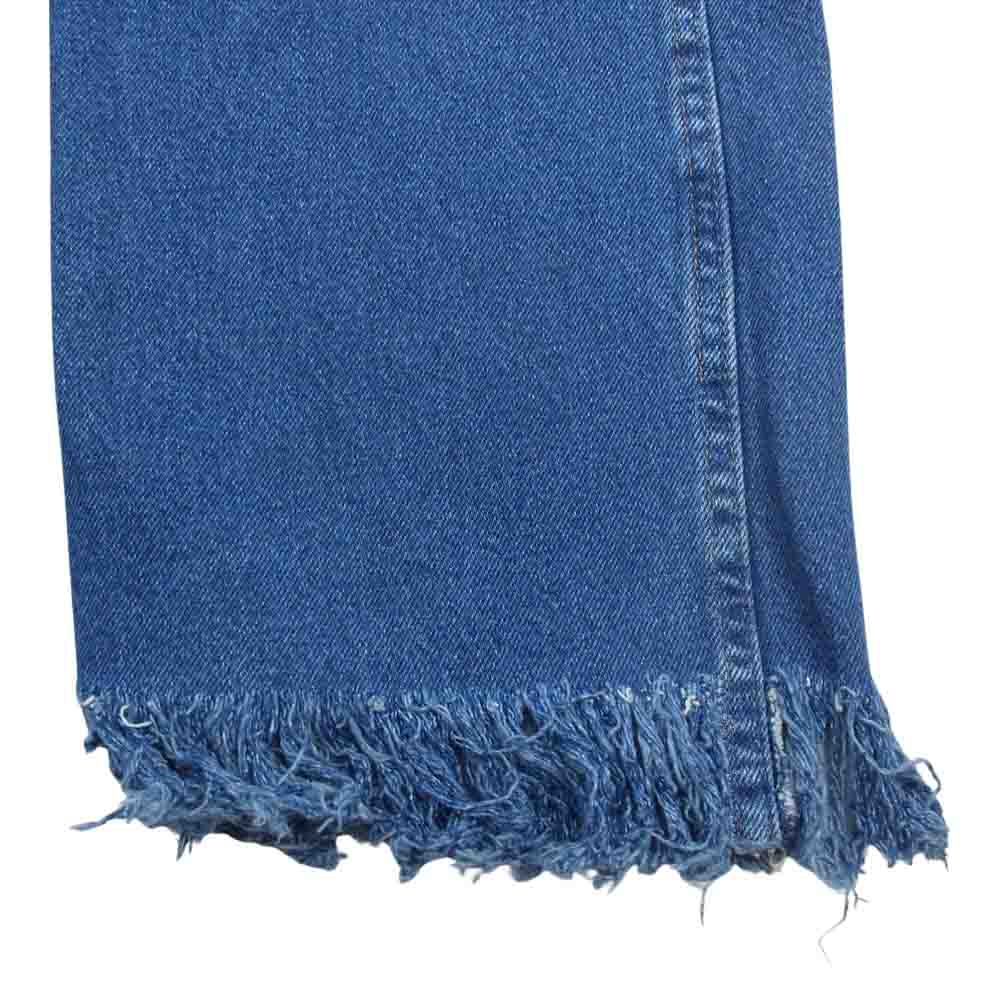 MAISON EUREKA 17 VINTAGE REWORK BIGGY PANTS ヴィンテージ リメイク ビギー ベルト付き カットオフ デニム パンツ インディゴブルー系 S【中古】