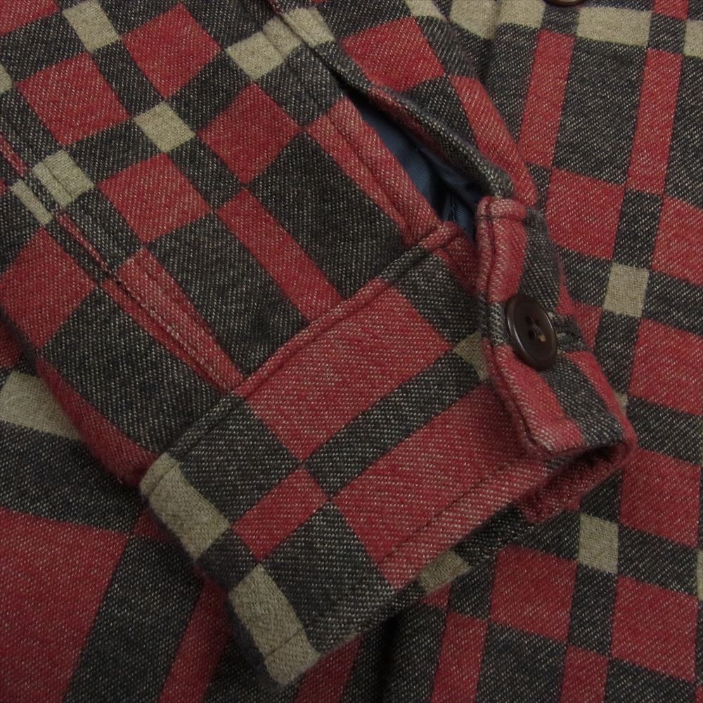 RRL ダブルアールエル JUNO JACQUARD OVER SHIRTS ブランケットフィール ジャガード シャツ ジャケット レッド系 M【中古】