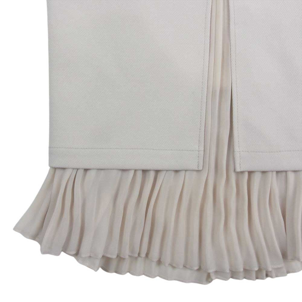JILLSTUART ジルスチュアート プリーツ レイヤー ロング スカート オフホワイト系 2【中古】
