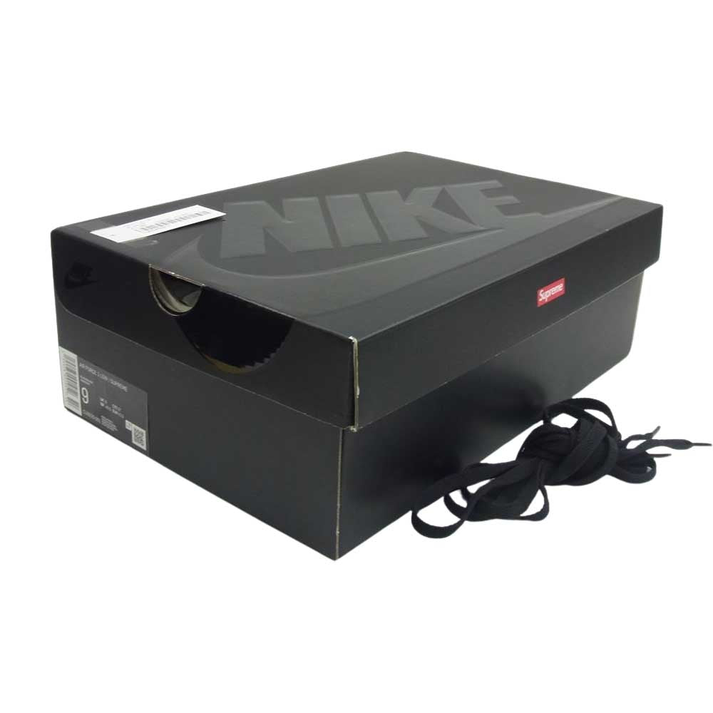 Supreme シュプリーム CU9225-001 × NIKE ナイキ AIR FORCE 1 Low エアフォース ワン ロー スニーカー ブラック系 US9【中古】