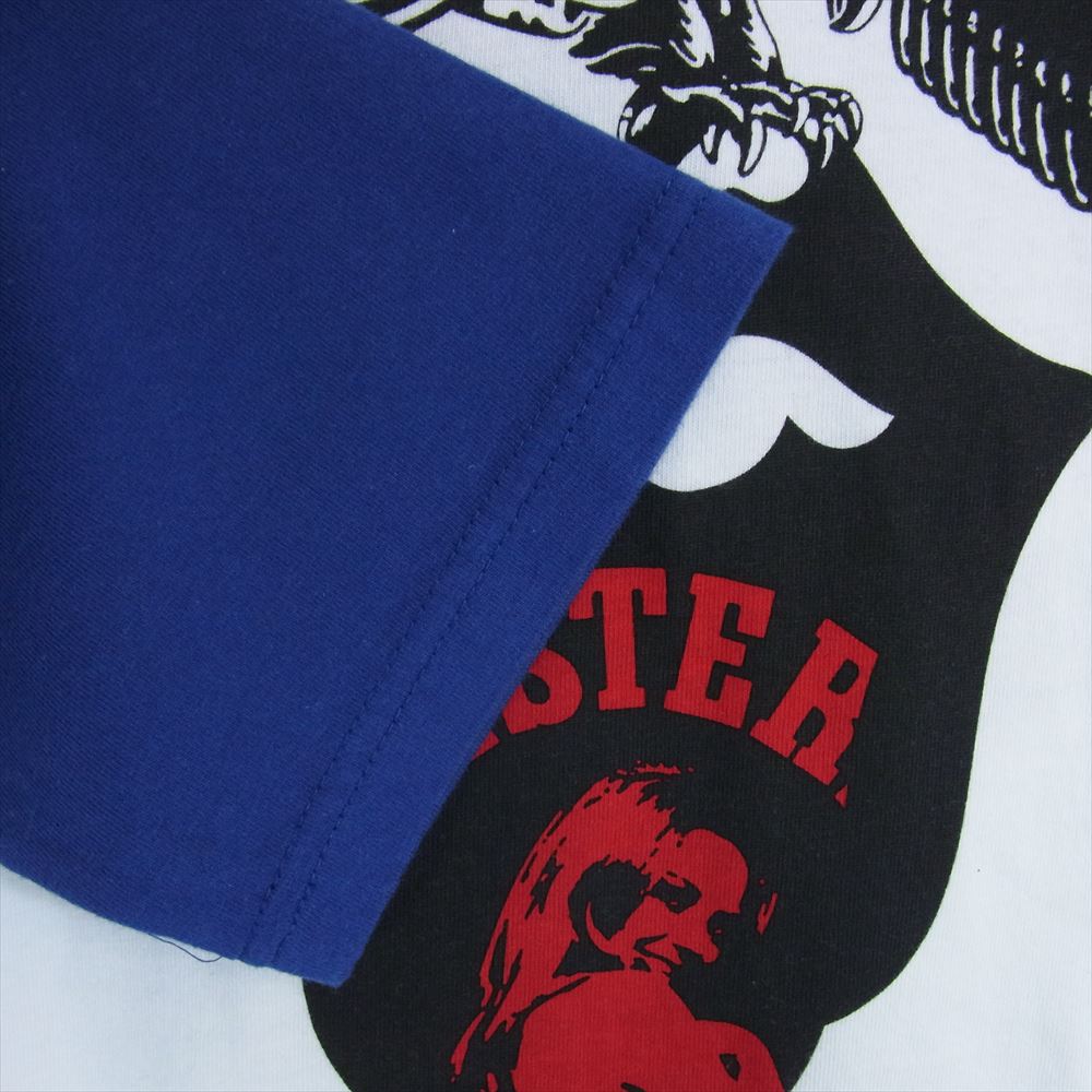 HYSTERIC GLAMOUR ヒステリックグラマー 23AW 02233CL15 THE ROLLING STONES 1975 七分袖 Tシャツ ブルー系 L【新古品】【未使用】【中古】