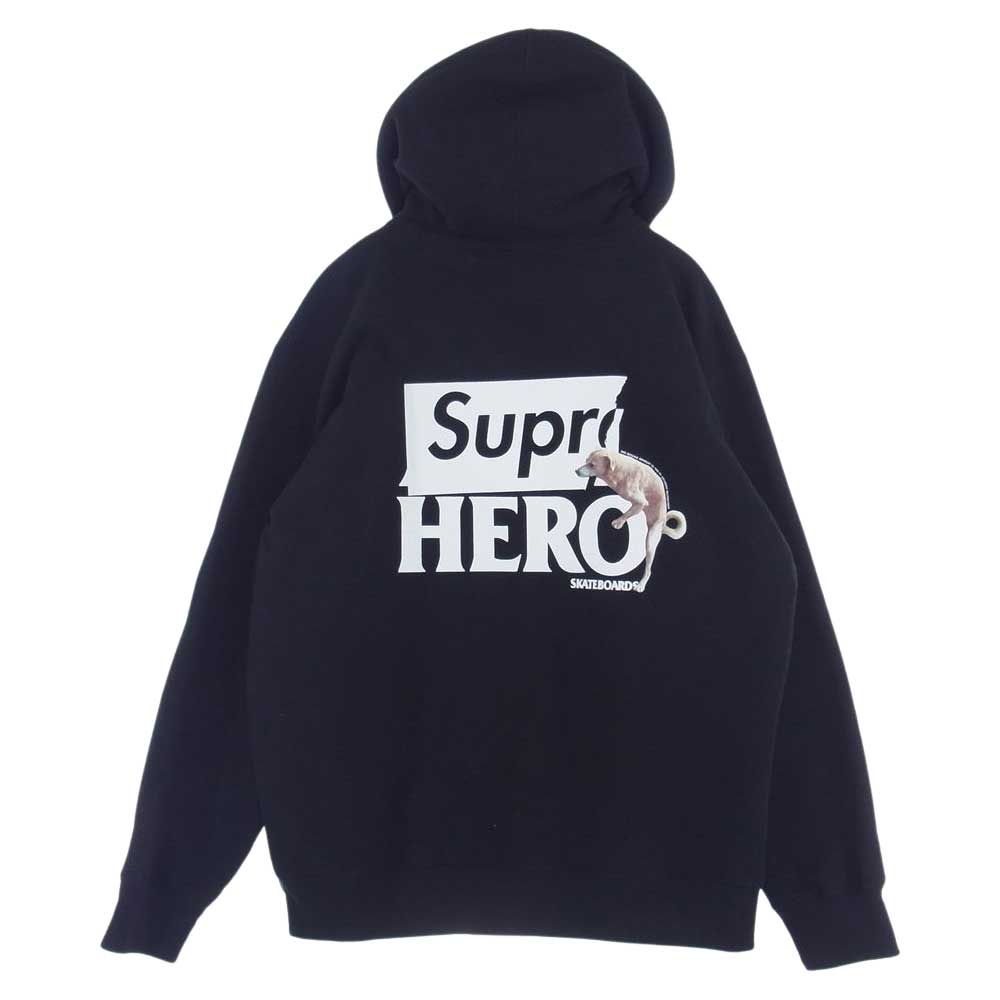 Supreme シュプリーム 22SS  × ANTIHERO Hooded Sweatshirt シュプリーム×アンタイヒーロー パーカー ブラック系 L【美品】【中古】
