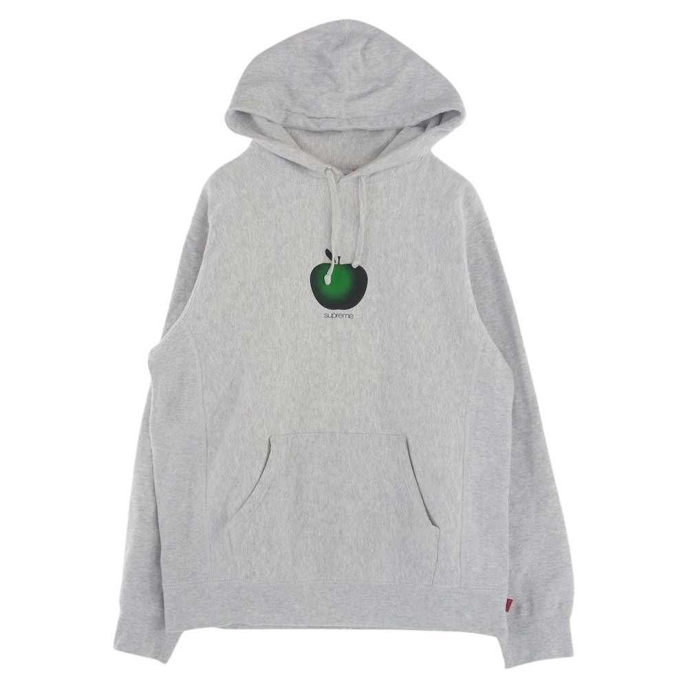 Supreme シュプリーム 19SS Apple Hooded Sweatshirt アップル フーデッド スウェット シャツ プルオーバー パーカー グレー系 M【中古】