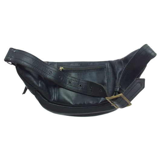 KADOYA カドヤ レザー キルティング ウエスト バッグ ブラック系【中古】