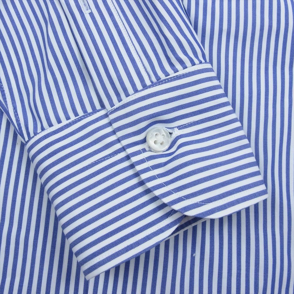 International Gallery BEAMS インターナショナルギャラリービームス 23-11-0694 THOMAS MASON ロンドンストライプ ワイドカラー 長袖 ドレスシャツ ブルー系 40【美品】【中古】