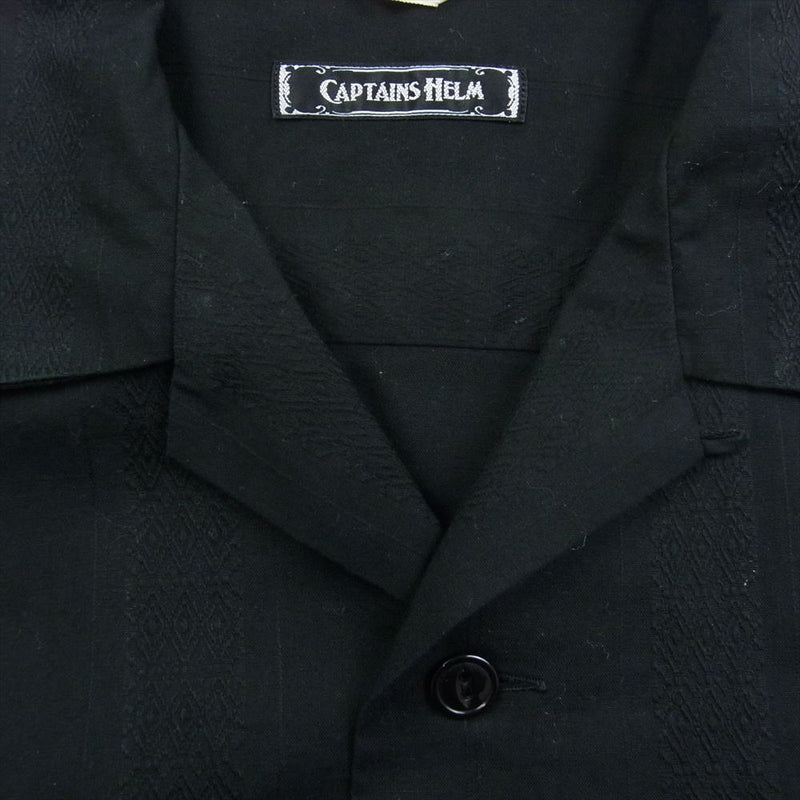 キャプテンズヘルム CAPTAINS HELM TOWNCRAFT 半袖 キューバ シャツ ブラック系 XL
