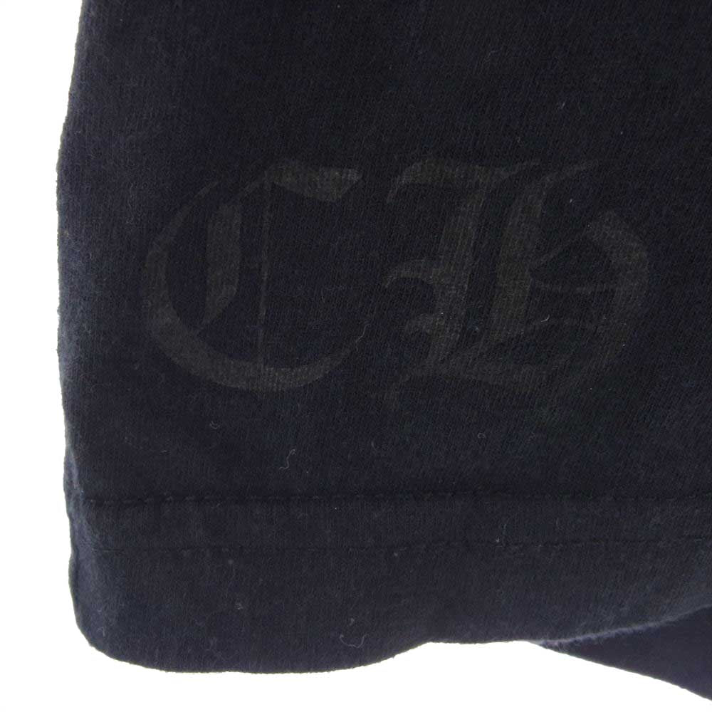 CHROME HEARTS クロムハーツ(原本無) クロス プリント ポケット Tシャツ ブラック系 XL【中古】