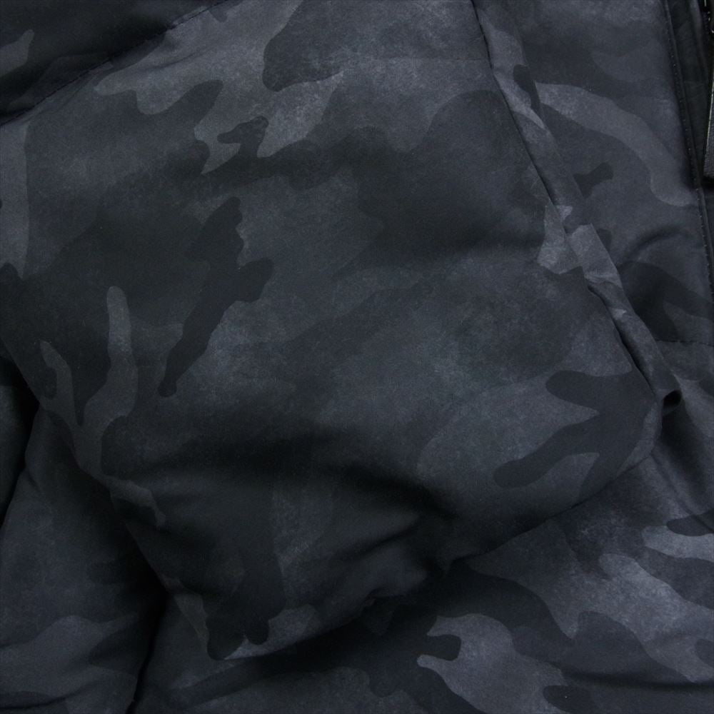 nano universe ナノユニバース 西川ダウン ジャケット カモフラ 迷彩柄 ブラック系 M【中古】