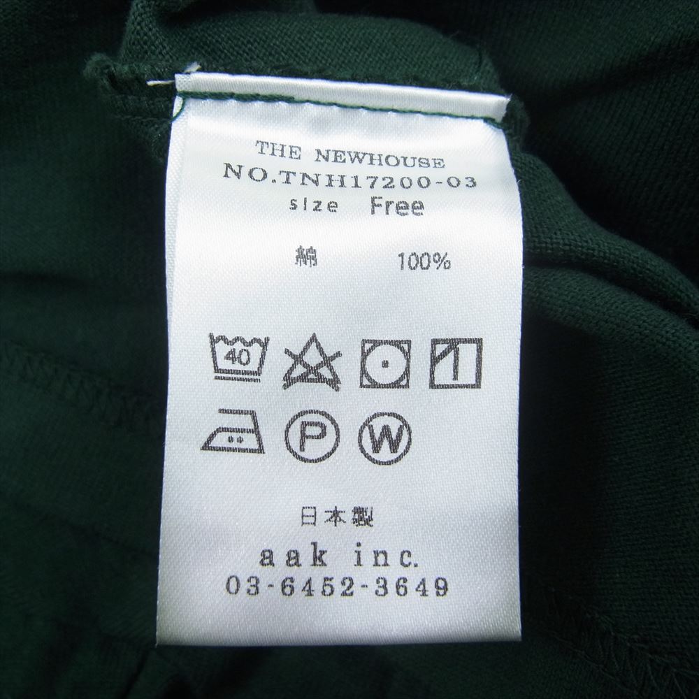 Ron Herman ロンハーマン TNH17200-03 THE NEW HOUSE ザニューハウス 別注 ボリュームスリーブ 長袖 Tシャツ カットソー グリーン系 F【中古】
