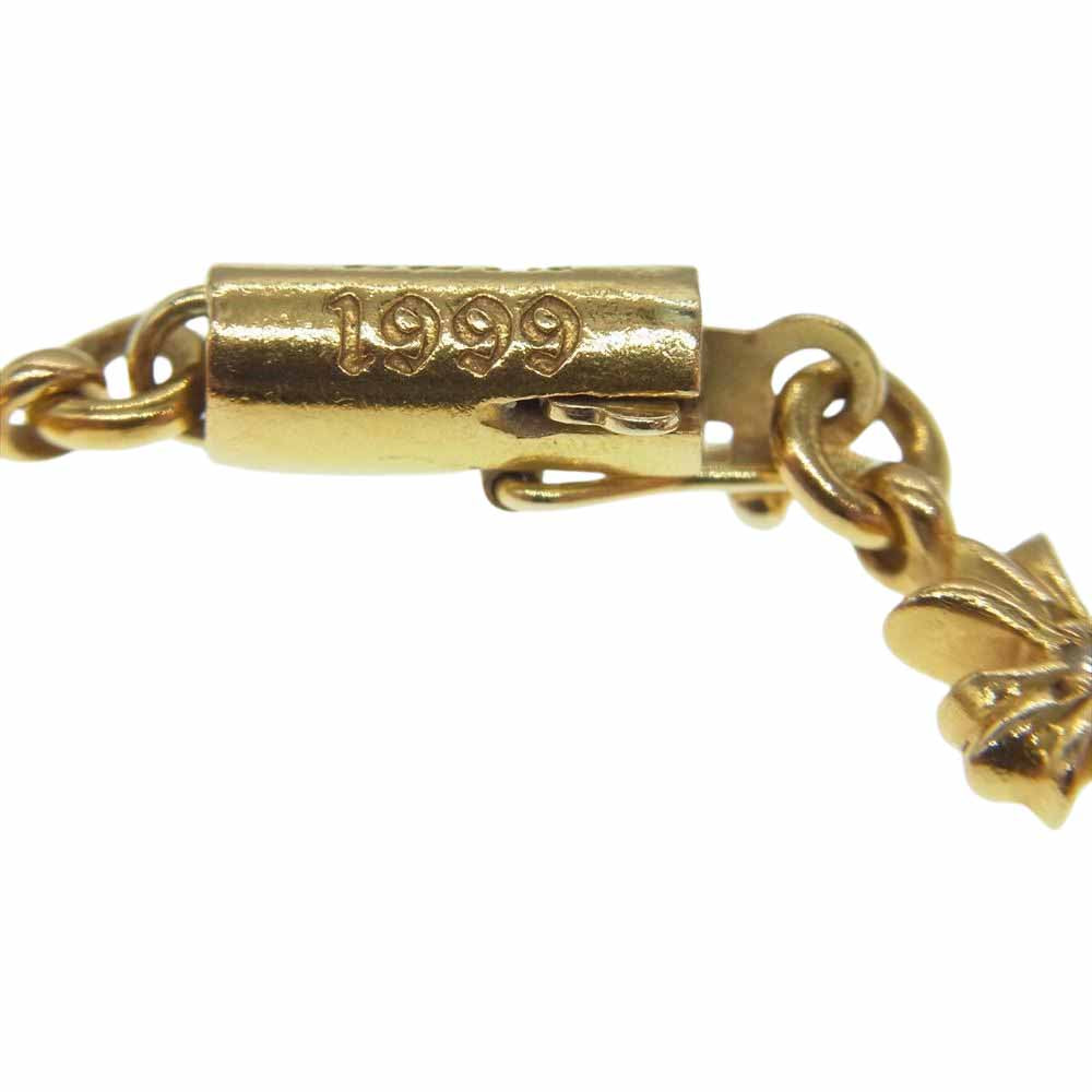 CHROME HEARTS クロムハーツ(原本無) 22K TNY ECH PLS タイニーE CHプラス パヴェダイヤ 10LINK ブレスレット ゴールド系【中古】
