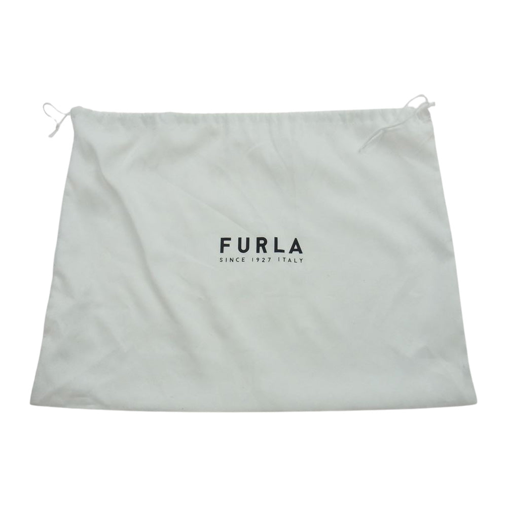 Furla フルラ レザー 巾着 2WAY ショルダー ハンドバッグ ブラック系【中古】