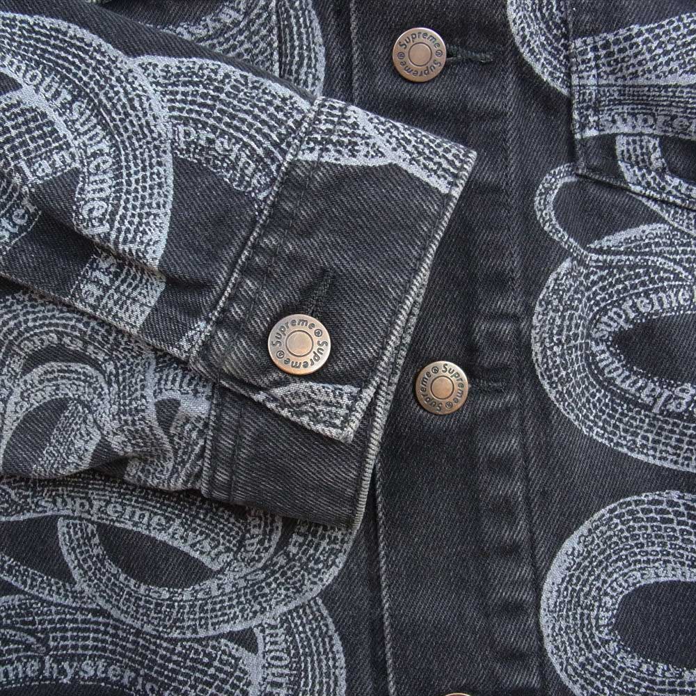 Supreme シュプリーム 21SS x Hysteric Glamour Snake Denim ヒステリック グラマー スネーク デニム ジャケット ブラック系 L【中古】
