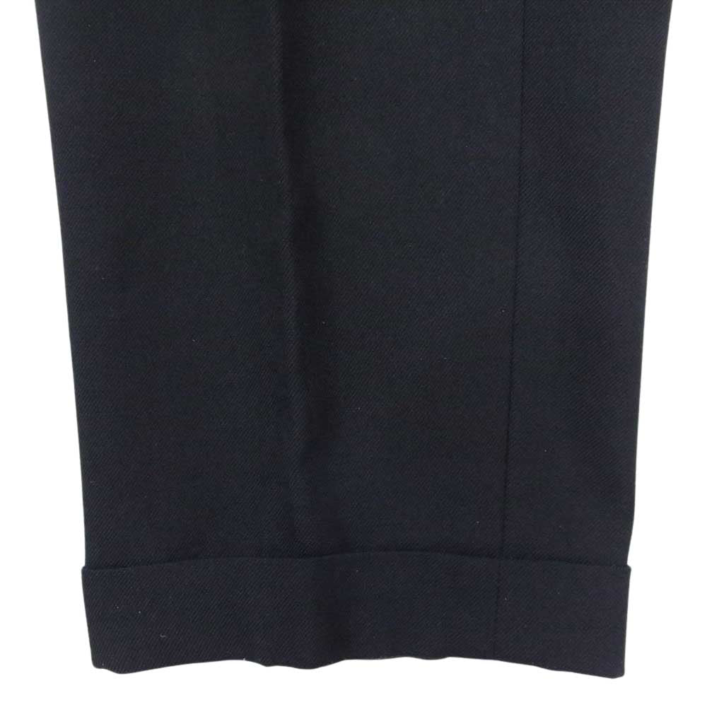 SAINT LAURENT サンローラン 510211 Y404W 国内正規品 ウール スラックス パンツ ブラック系 46【中古】
