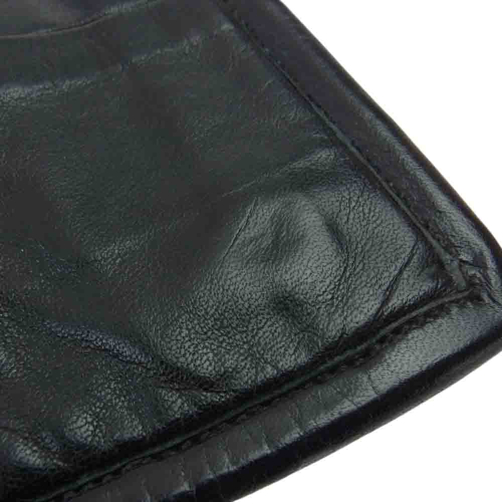 TRAVIS WALKER トラヴィスワーカー クロスフロッグパッチ インレイ スティングレイ レザー ウォレット 長財布 ブラック系【中古】