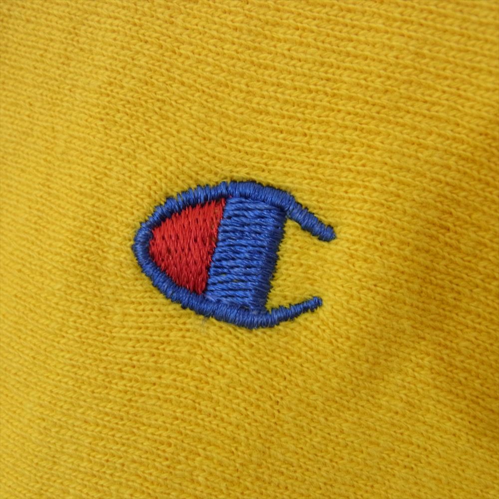 Champion チャンピオン 90s 目有り 無地ブランク リバースウィーブ スウェット トレーナー イエロー系 XL【中古】