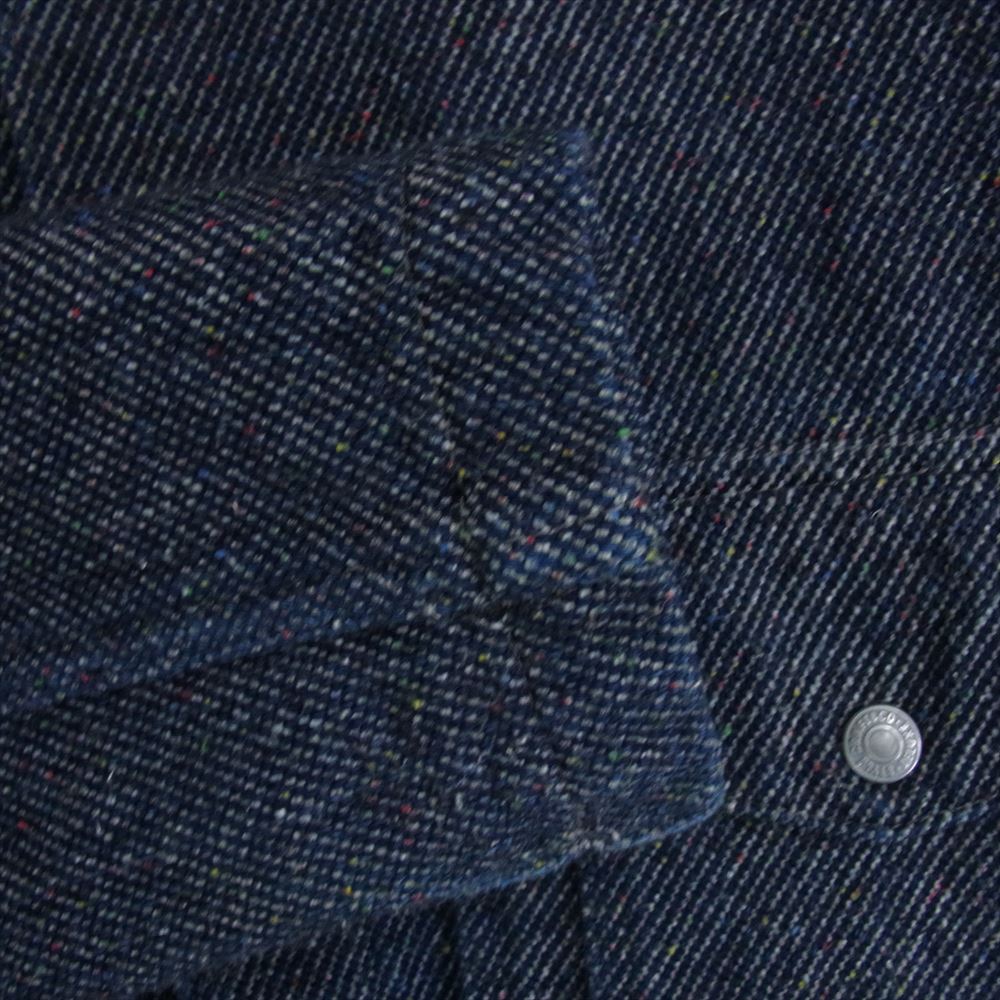 EVISU エヴィス 1155 TWEED HUNTING JACKET ツイード ハンティング ジャケット ネイビー系 38【中古】