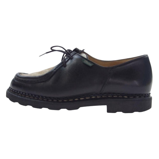 Paraboot パラブーツ MICHAEL MARCHE NOIRE ミカエル ファー レザー モカシン ブーツ チロリアン シューズ ブラック系 40.5【中古】