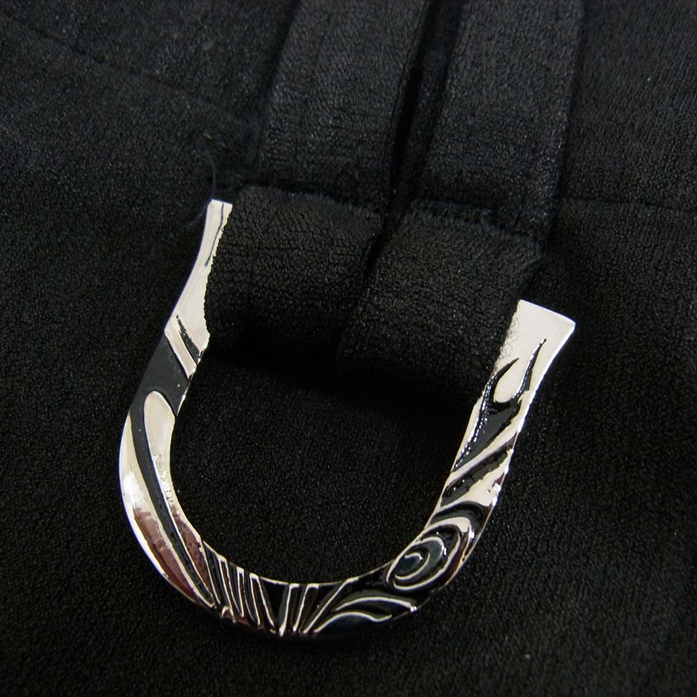 キリュウキリュウ 22AW KO-HP32TP-904 コーティング ハイテンションジャージー ベルベットサイドラインテープ サルエルパンツ ブラック系 L【中古】