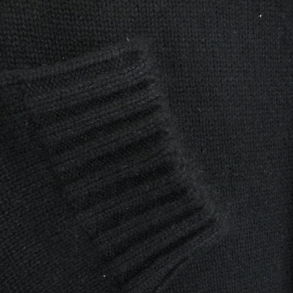 エイトン KRAGIW0912 CASHMERE WASHI カシミヤ カシミア 和紙 クルーネック セーター ニット ブラック系 06【中古】