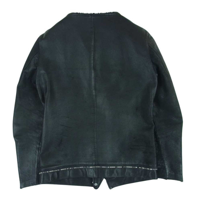 N.HOOLYWOOD エヌハリウッド 02AW ルシファー期 初期タグ Leather Rider's Jacket 刃こぼれ レザー ライダース  ジャケット ブラック系 M【中古】