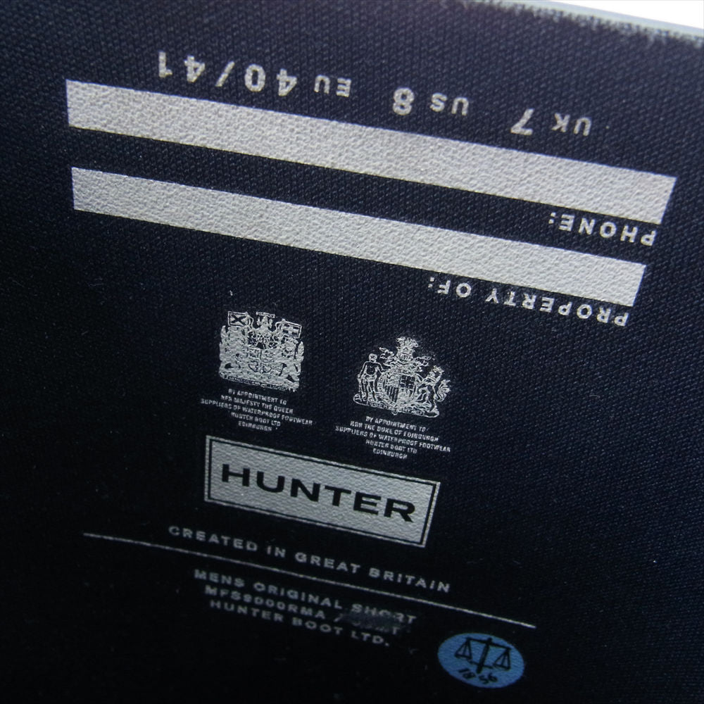 HUNTER ハンター RAIN BOOT レイン ブーツ 長靴 ブラック系 UK7(26cm)【中古】