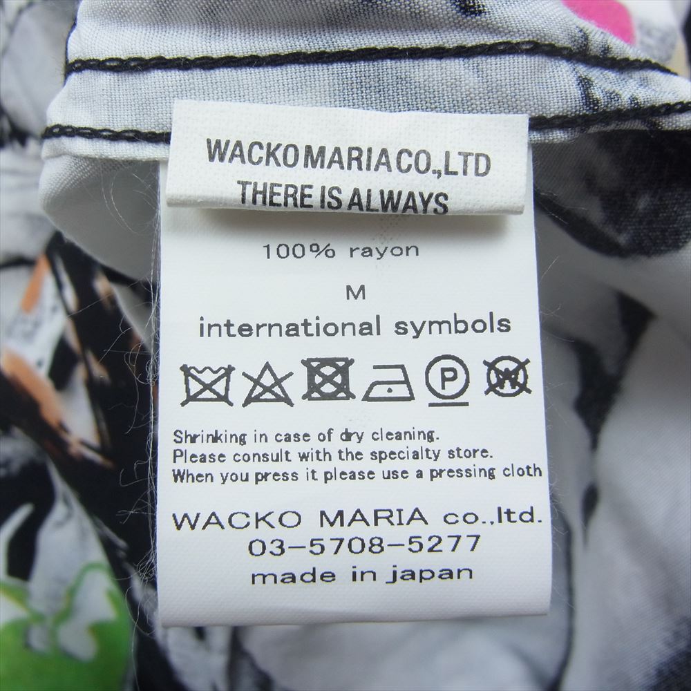WACKO MARIA ワコマリア CCND-WM-HI01 × NICE DREAMS ナイスドリームス S/S HAWAIIAN SHIRT 総柄ハワイアン シャツ 半袖 ホワイト系 M【中古】