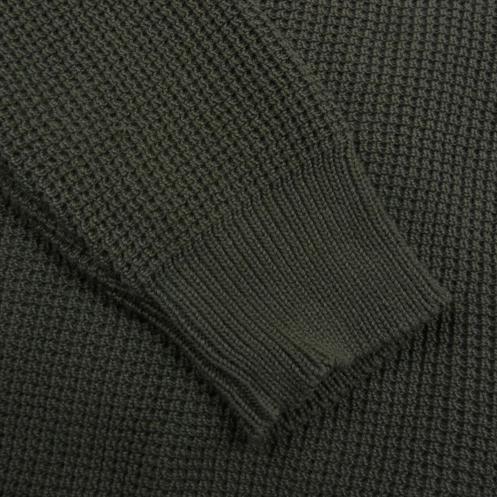 アディクトクローズ ACV-KN02 ACVM PADDED WAFFLE COTTON TURTLE KNIT ワッフル ニット カーキ系 44【中古】