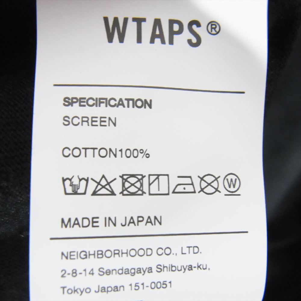 WTAPS ダブルタップス 22AW 222PCDT-ST03S SCREEN NO.24 SS TEE スクリーン クロスプリント 半袖 Tシャツ ブラック系 04【中古】