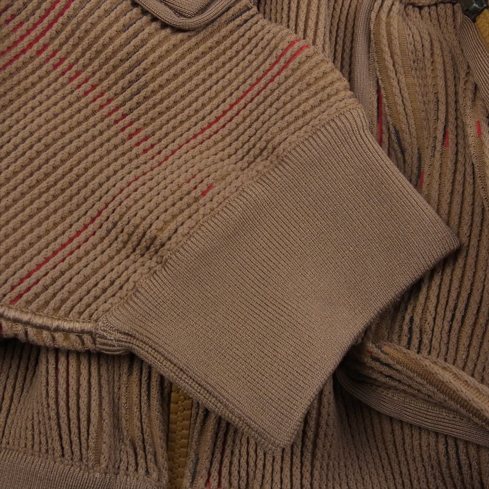 UNDERCOVER アンダーカバー HO200209SLM CHAOS BALANCE ニット MA-1 ボンバー ジャケット ブラウン系 XL【中古】