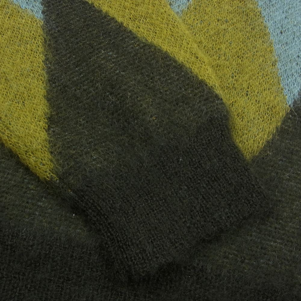 ダイリク 22AW Argyle Mohair Knit アーガイル モヘヤ クルーネック ニット グリーン系 85×20【中古】