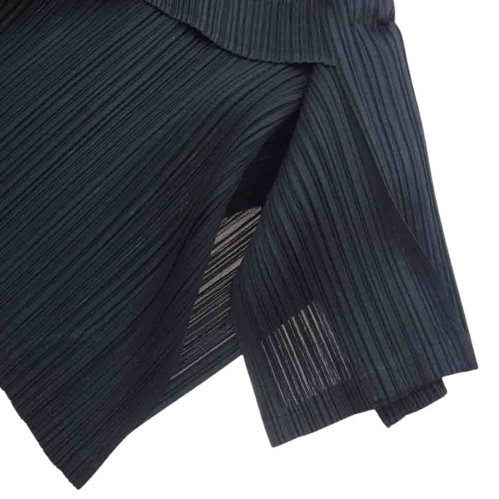 PLEATS PLEASE プリーツプリーズ イッセイミヤケ PP71-JT602 プリーツ加工 変形裾 ノースリーブ カットソー ブラック ブラック系 3【中古】