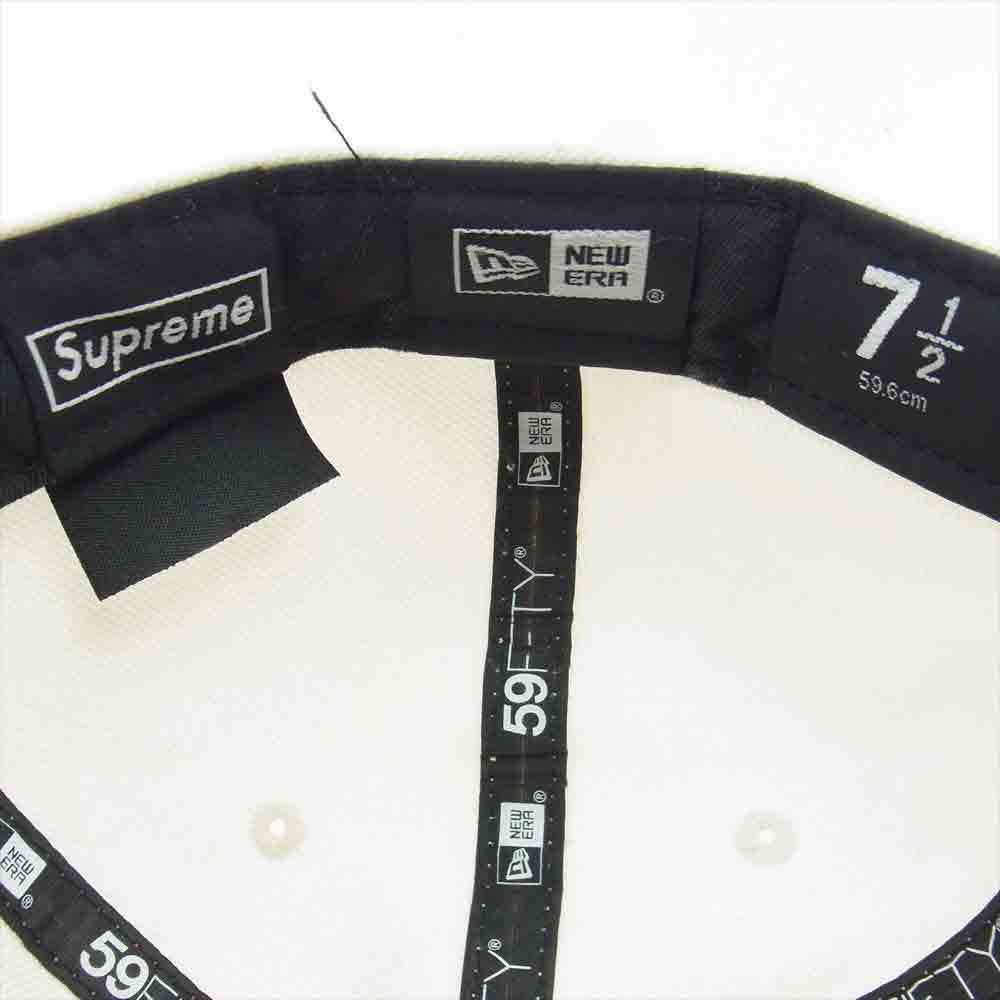 Supreme シュプリーム 20AW × New Era World Famous Box Logo CAP ワールド フェイマス ボックス ロゴ キャップ オフホワイト系 59.6cm【中古】