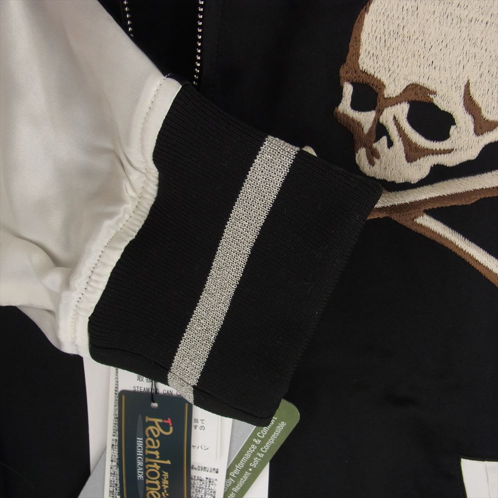 mastermind JAPAN マスターマインドジャパン MC2-BL11-45-1 シルクサテン スカル刺繍 リバーシブル スカジャン ジャケット ブラック系 M【新古品】【未使用】【中古】