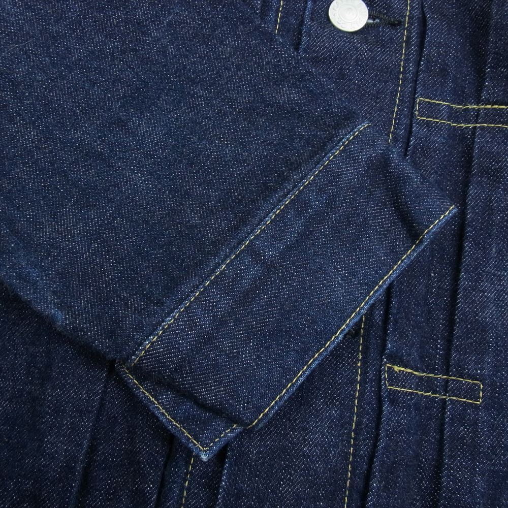 CALEE キャリー 1st TYPE NO COLLAR DENIM JACKET 1st タイプ ノーカラー デニム ジャケット INDIGO BLUE インディゴブルー系 L【中古】