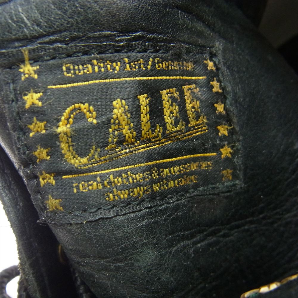 CALEE キャリー WORK MOC TOE BOOTS モックトゥ ワーク ブーツ ブラック系 表記無【中古】