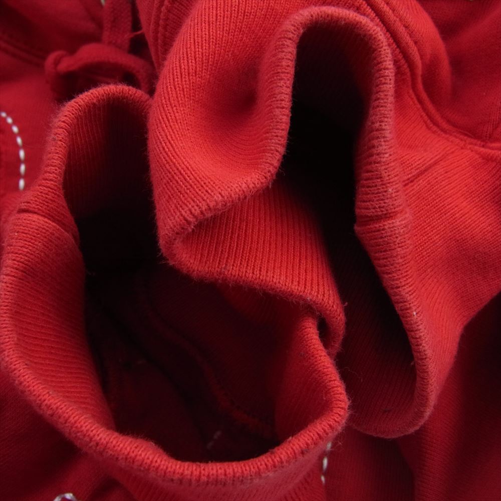 Supreme シュプリーム 20SS Cutout Letters Hooded Sweatshirt カットアウト レターズ プルオーバー パーカー レッド系 L【中古】