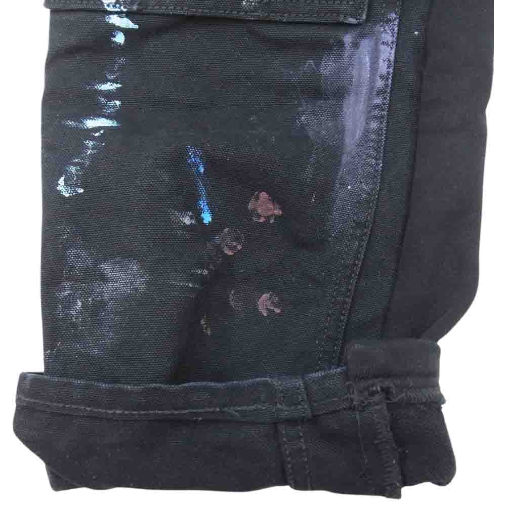 OFF-WHITE オフホワイト 19AW OMYA036E19E55045 ペンキ加工 スウェット 切替 デニム パンツ ブラック系 31【中古】