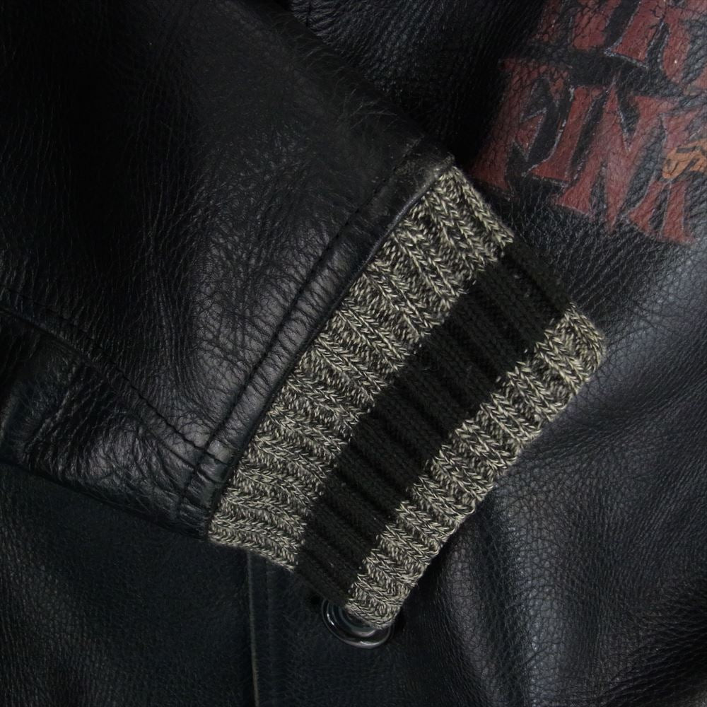 WEIRDO ウィアード 13AW WRD-13-AW-01 ハンドペイント フィンクス レザー ファラオ ジャケット ブラック系 M【中古】