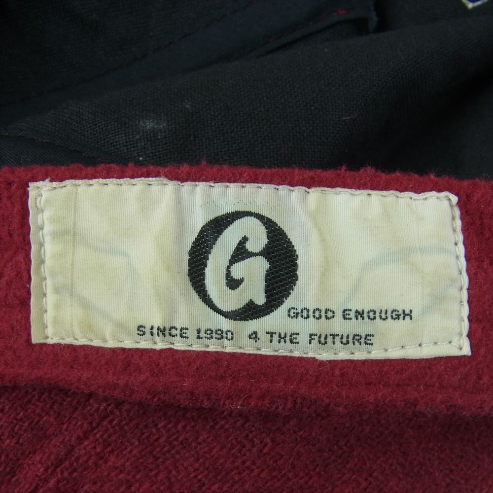 GOODENOUGH グッドイナフ ロゴ ワッペン ウール ベースボール キャップ エンジ系【中古】