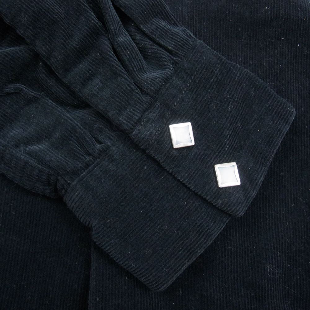 TENDERLOIN テンダーロイン T-CORDUROY SHT S ロゴ 刺繍 コーデュロイ 長袖 シャツ ブラック系 S【中古】