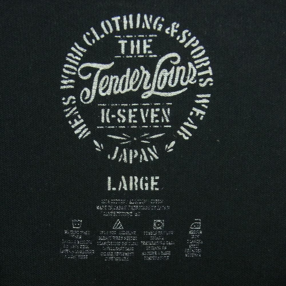 TENDERLOIN テンダーロイン HELL ON WHEELS ロゴ プリント バック プリント 半袖 Tシャツ ブラック系 L【中古】