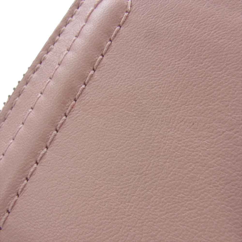COACH コーチ ベルト付き ラウンドジップ 長財布 ピンク系【中古】